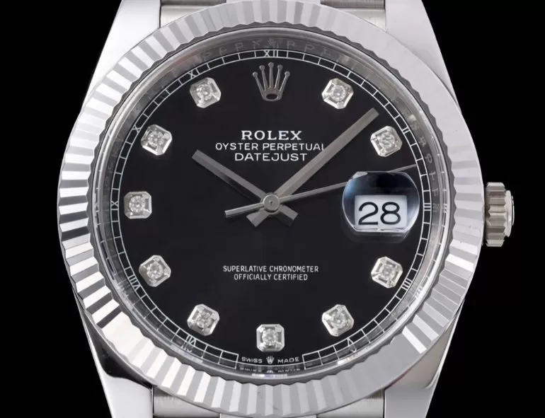 Alternative view of Datejust 126334 41mm Jub SS/SS Black/Dia VF DD3235