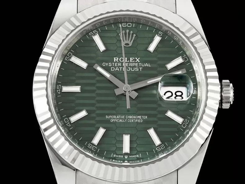Alternative view of Datejust 126334 41mm Oys SS/SS Green Textured/Stk VF DD3235