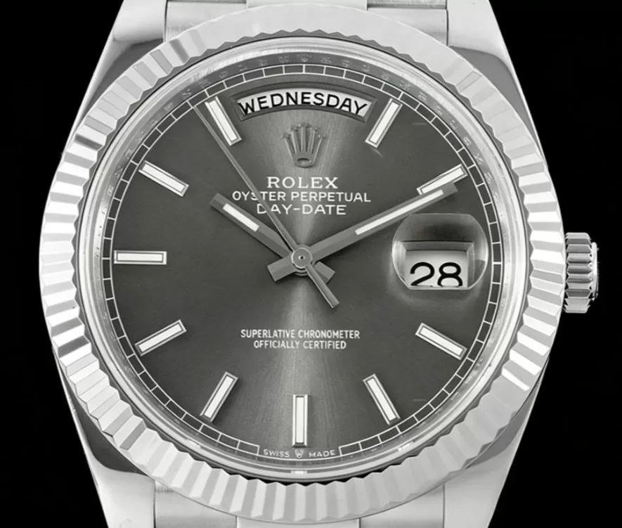 Alternative view of DayDate 228239 40mm SS/SS Grey/Rmn QF V8 SH3255 (Gain Weight)