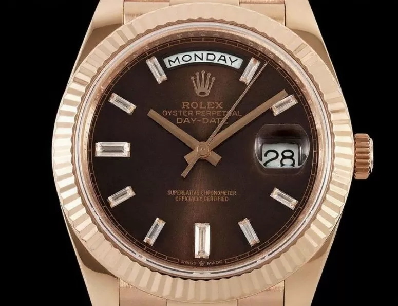 DayDate 228235 40mm RG/RG Brown/Dia QF V8 SH3255 (Gain Weight) - Image 2